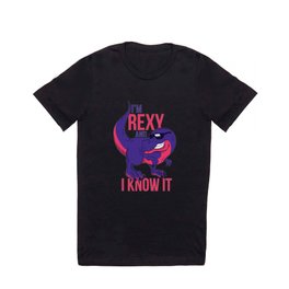 I'm Rexy and I Know It T-shirt | Funny, T Rex, Digital, Purplet Rex, Pun, Dino, Graphicdesign 