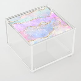 Rainbow Glitter Agate Texture 02 Acrylic Box