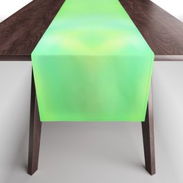 Mirror Neon Green Abstract Table Runner