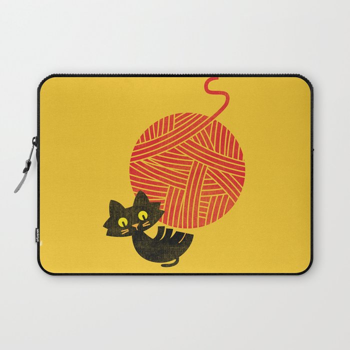 Fitz - Happiness (cat and yarn) Laptop Sleeve
