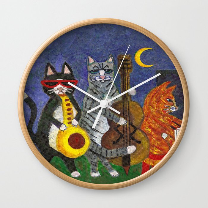 Jazz Cats Wall Clock