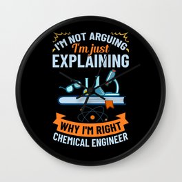 Chemical Engineer Chemistry Engineering Science Wall Clock