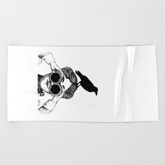 Where's that bird?! - humor Beach Towel