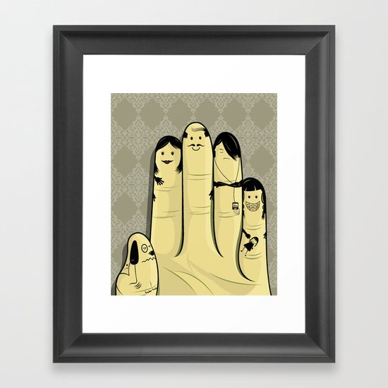The finger family Framed Art Print