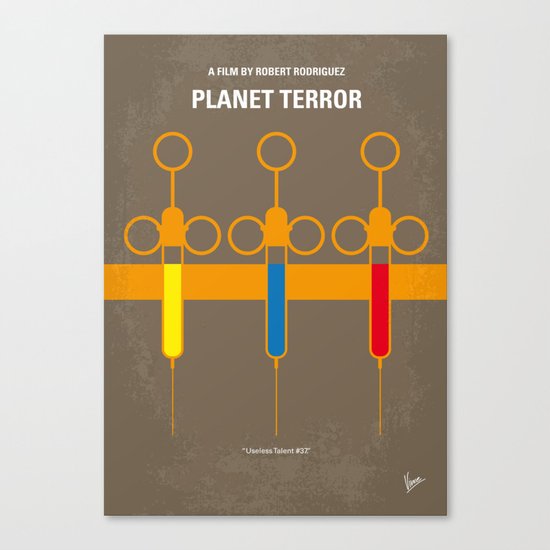 No165 My Planet terror minimal movie poster Canvas Print