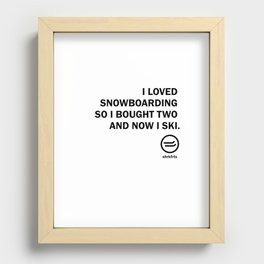 Ski txt Recessed Framed Print