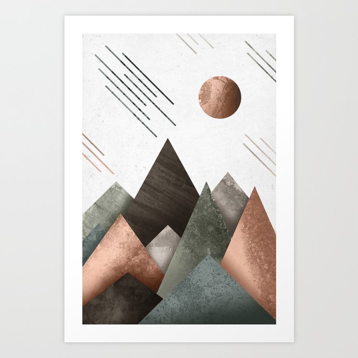 MOUNTAINS IN THE MIST Art Print
