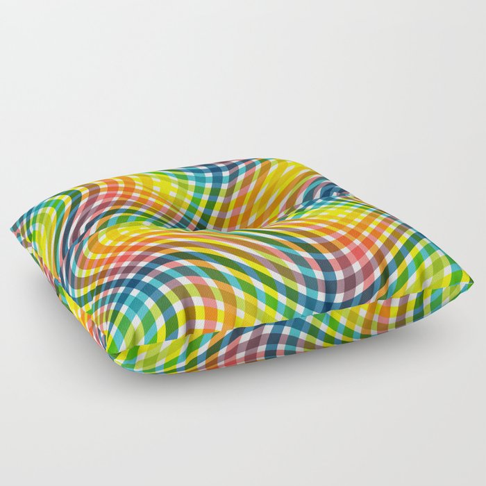 Abstract Colorful Pattern Design. Floor Pillow