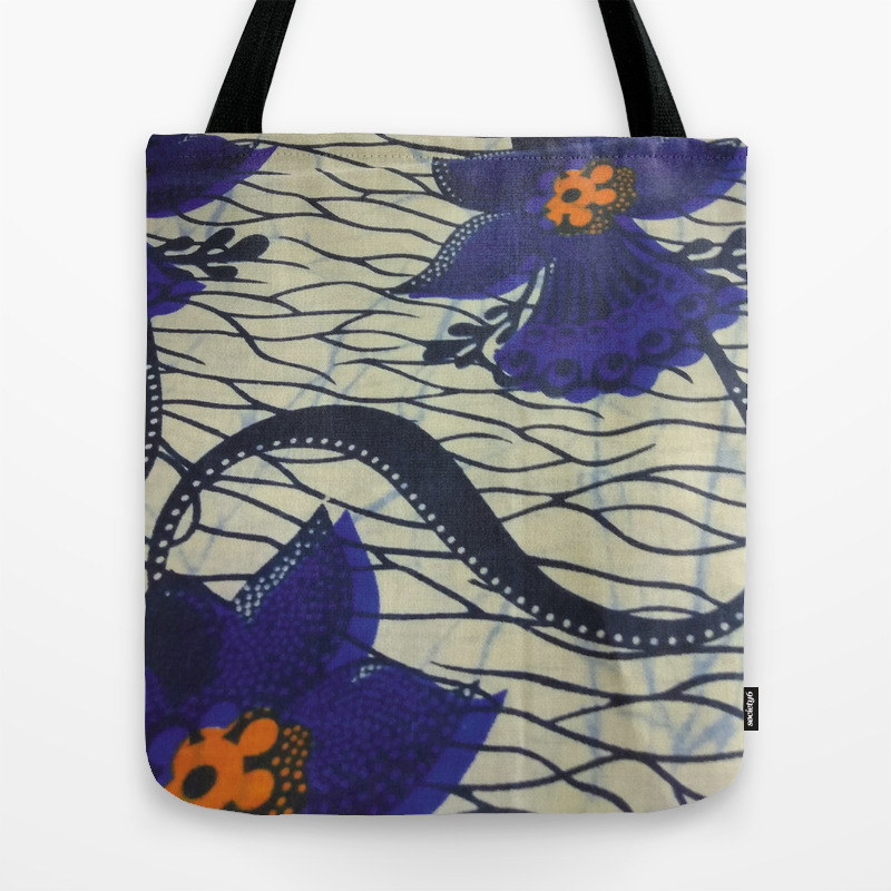 blue floral bag