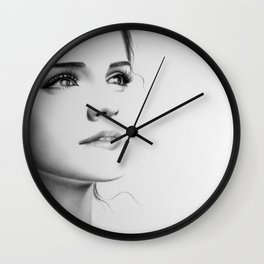 Emma Watson Minimal Drawing Wall Clock