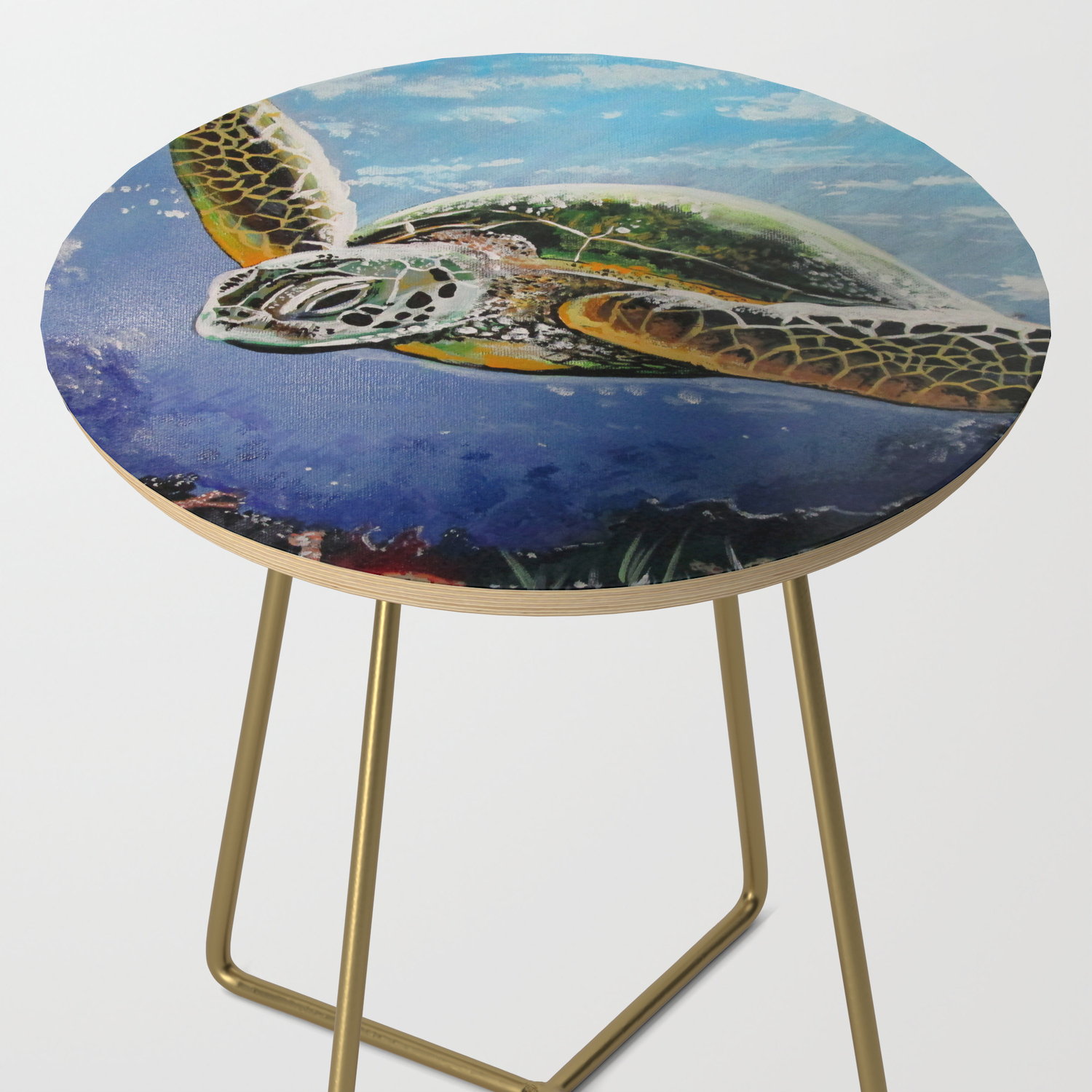 Sea Turtle Side Table By Adamzworld