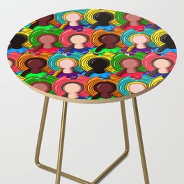 Lime Doll Pattern Side Table