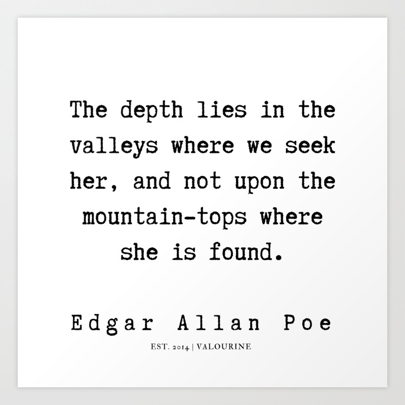 95 Edgar Allan Poe Quotes 191202 Art Print By Quotes And Sayings Society6