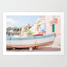 Italia Procida Harbour Art Print