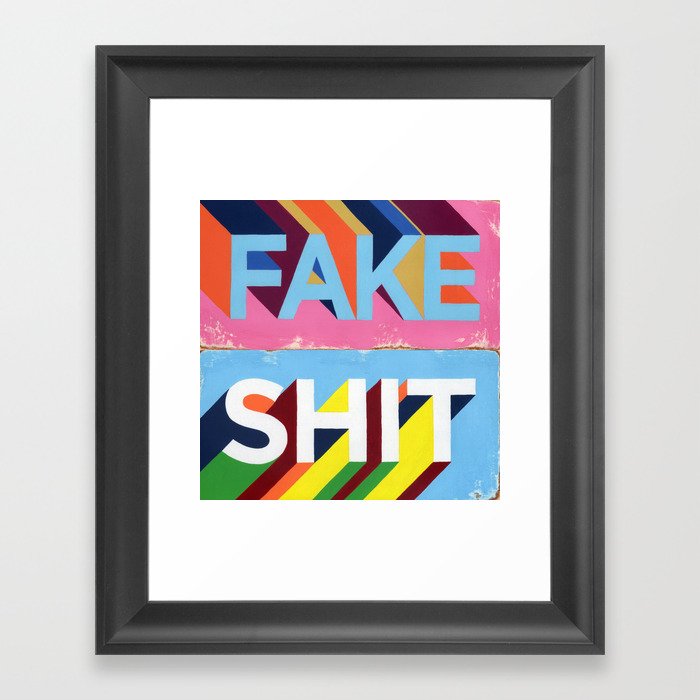 FAKE SHIT Framed Art Print