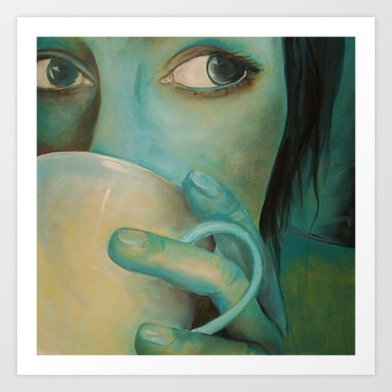First Cup Art Print
