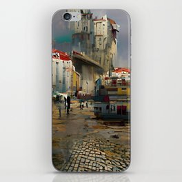 Lisbon Portugal Cityscape Illustration iPhone Skin