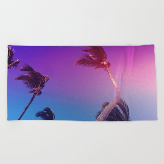 Palms on palms Beach Towel
