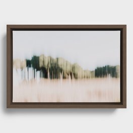 Behind the trees Framed Canvas