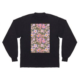 pastel colours spring flowers pattern Long Sleeve T-shirt