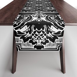 Bandana Inspired Pattern | Black and White Table Runner