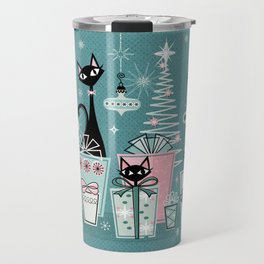 Vintage Kitty Christmas II sxs6- ©studioxtine Travel Mug