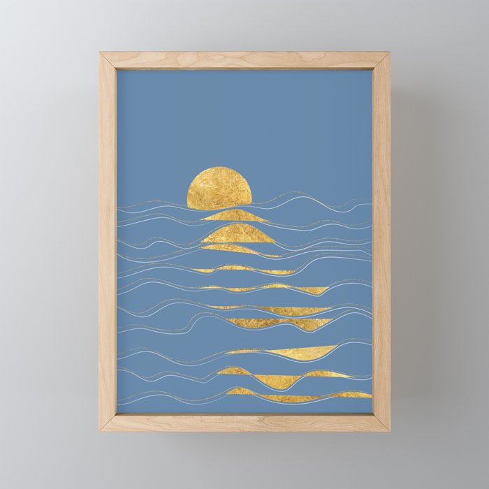 Magical moonrise Framed Mini Art Print