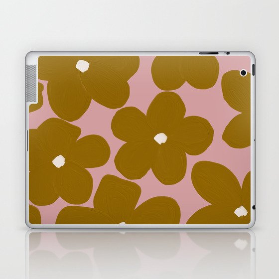 Eclectic Flowers on Pink Laptop & iPad Skin