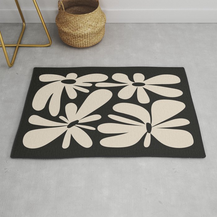Bloom: Black & White Matisse Edition Rug