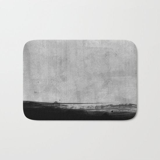 Black and Gold grunge stripes on modern grey beton abstract backround I- Stripe- Striped Bath Mat