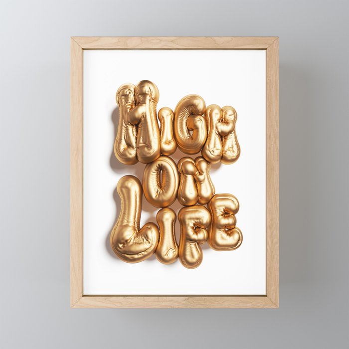 HIGH ON LIFE - 3D Inflated Type Framed Mini Art Print