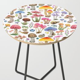Watercolor Mushroom #2 Side Table