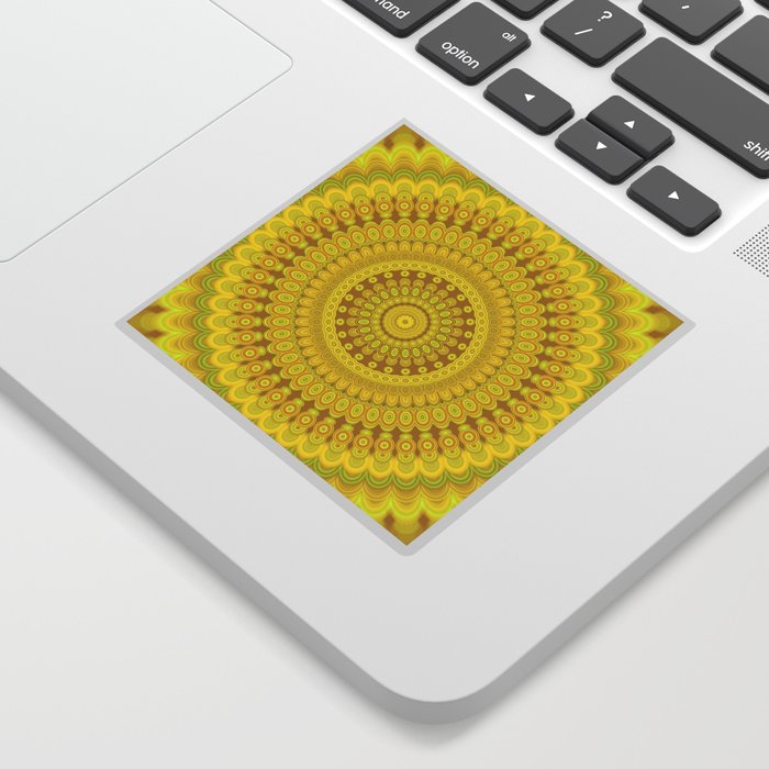 Sunflower Circle Mandala Sticker