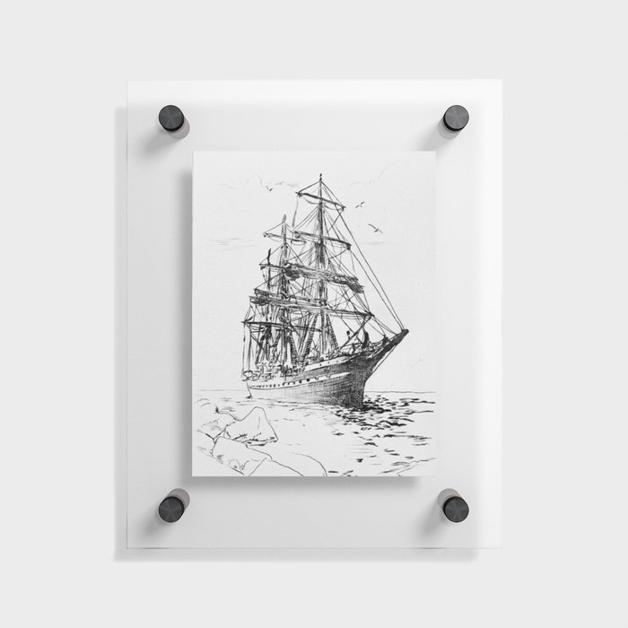 Old Ship Floating Acrylic Print