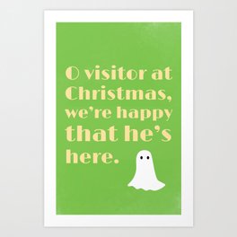 Christmas visitor holiday card Art Print