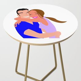  Couple Hug Happy Embrace Hugging Smile Girl Side Table