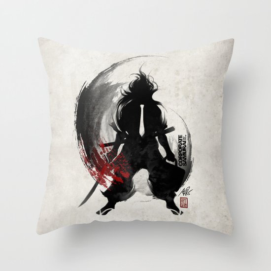 Corporate Samurai Throw Pillow