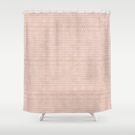 arrow stripes - cream on rose Shower Curtain