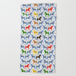 Dala Horse pattern Beach Towel