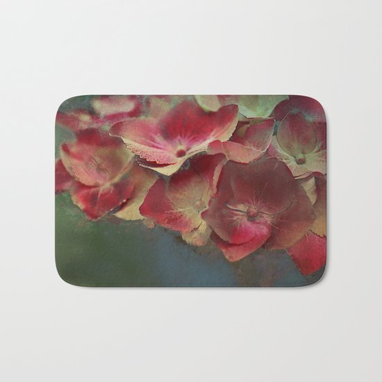 Vintage hydrangea Bath Mat