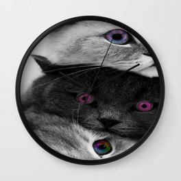 Cuddly Cats Wall Clock