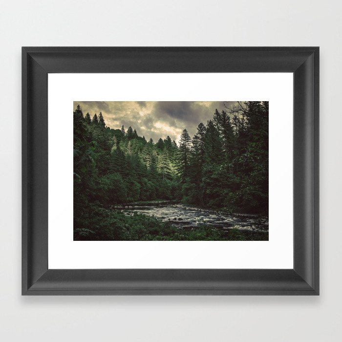 Pacific Northwest River - Nature Photography Framed Art Print