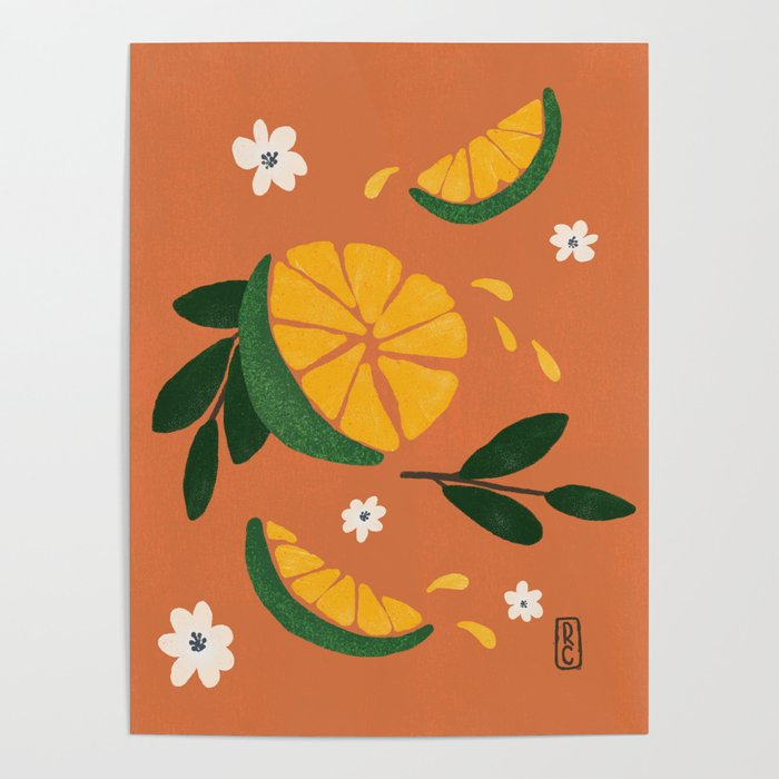 Cam Sahn - Vietnamese Citrus // Terracotta Poster