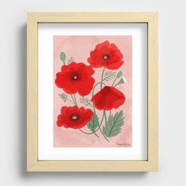 Summer Poppies Recessed Framed Print
