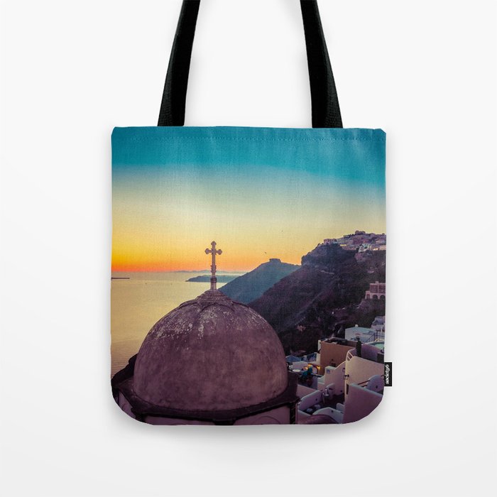 Adorable Santorini Tote Bag