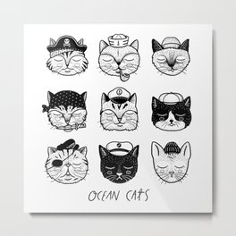 Ocean Cats Metal Print