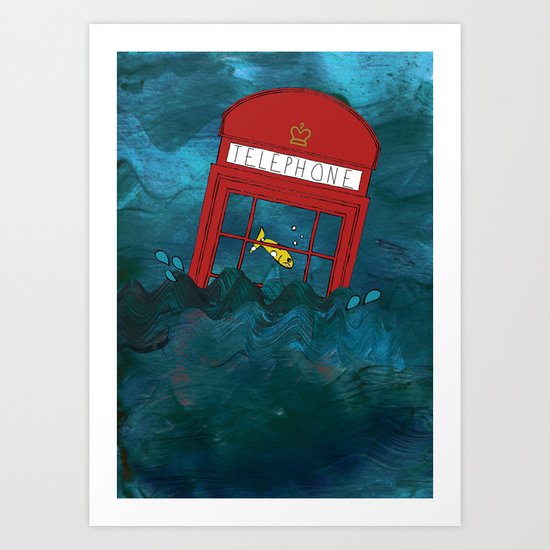 LOST AT SEA Art Print