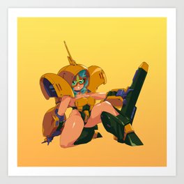 Ms. Asshimar Gundam Girl Art Print