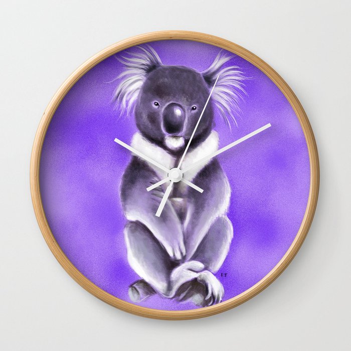 Cool Buddha Koala Wall Clock by Seven Sirens Studios Society6