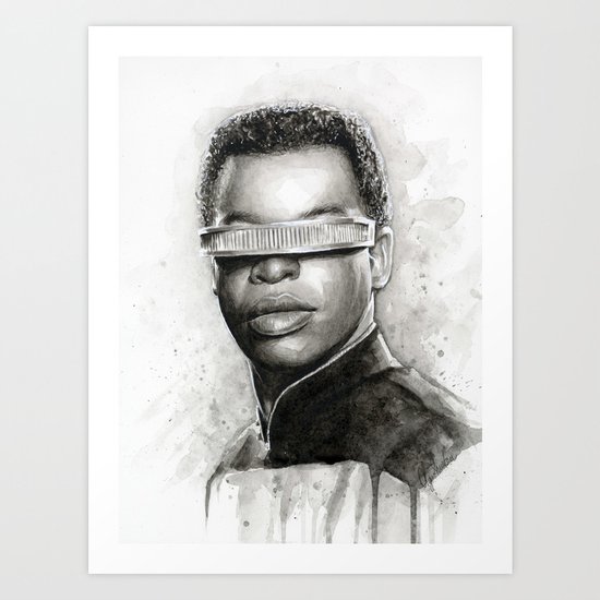 Geordi La Forge Star Trek Art Art Print